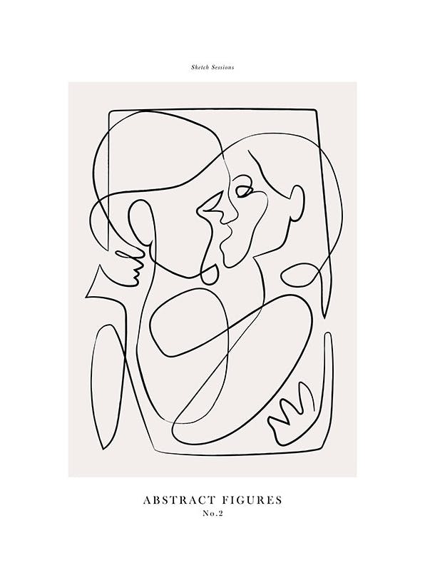 Abstract Figures No2 Print (50x70 cm)