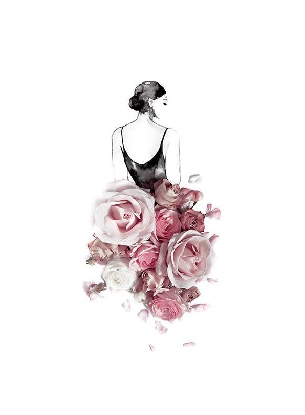 Prints - Rose Skirt Print (21x30 cm) - Botanical prints