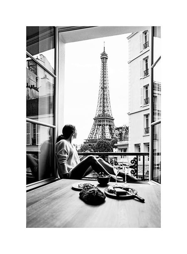 Lunch With a View Poster (30x40 cm)- Quadros a preto e branco