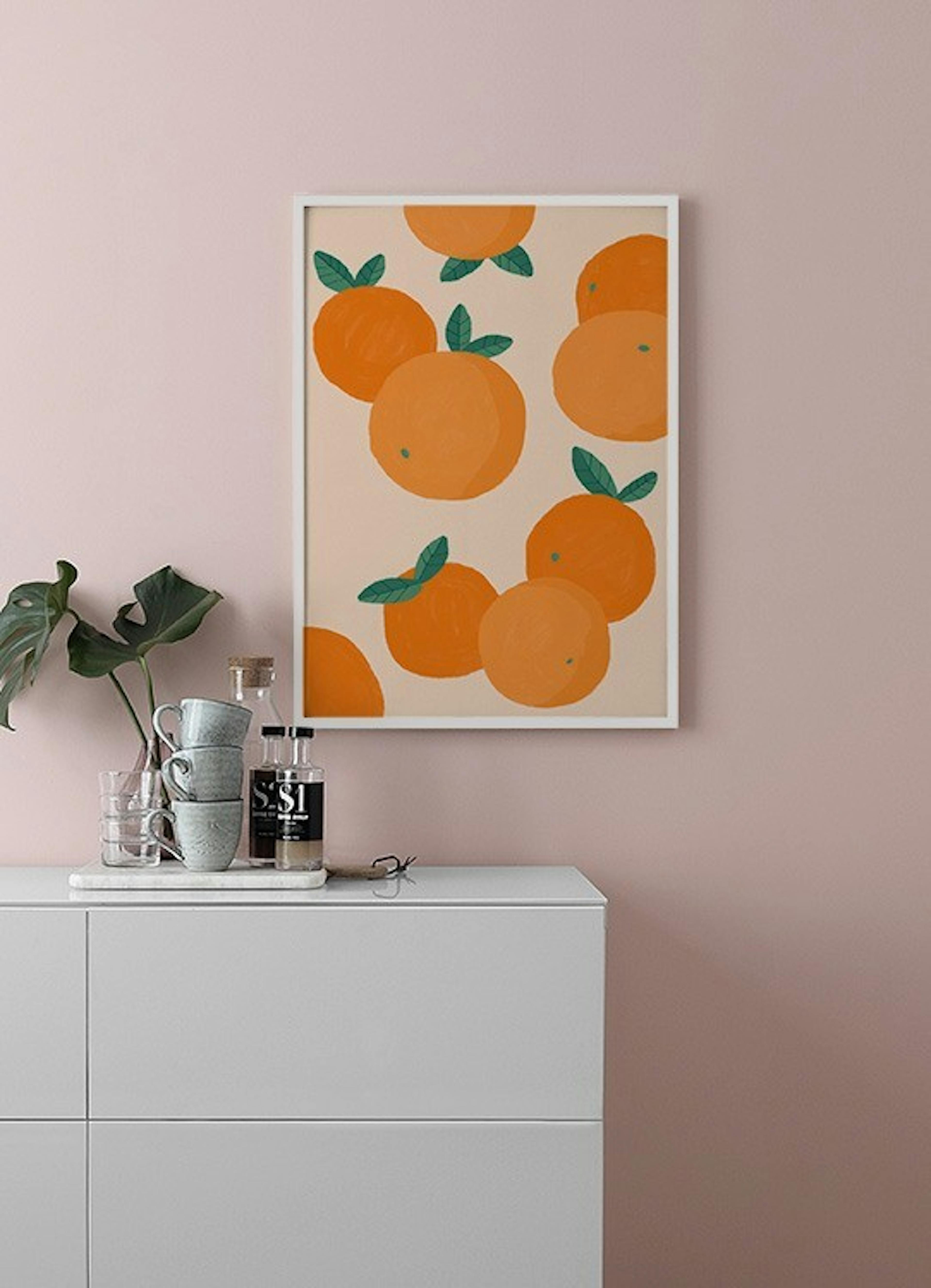 Oranges Illustration Poster