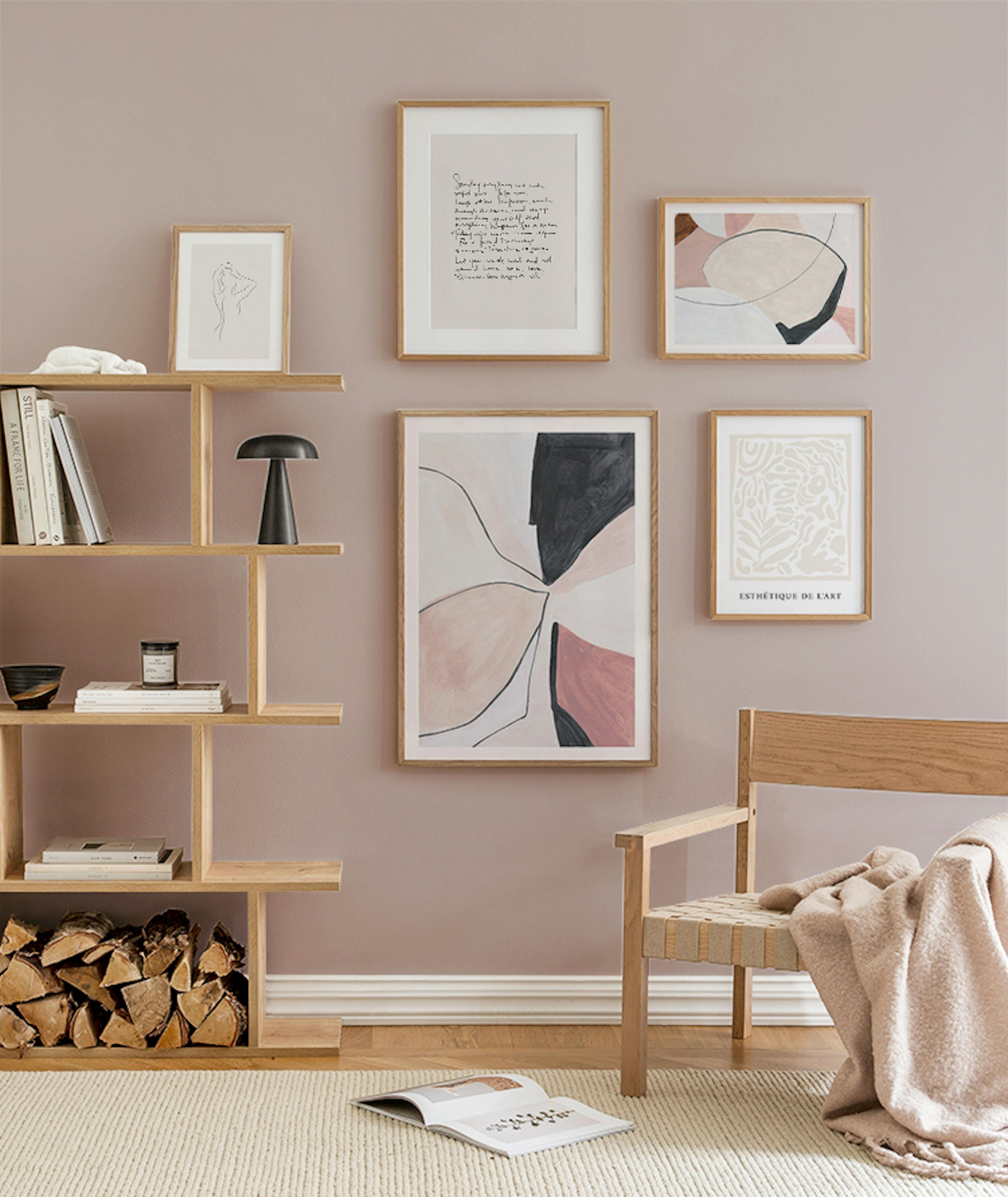 Soft Prints gallery wall