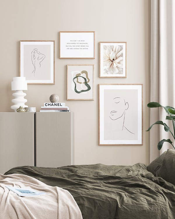 Beige And White gallery wall