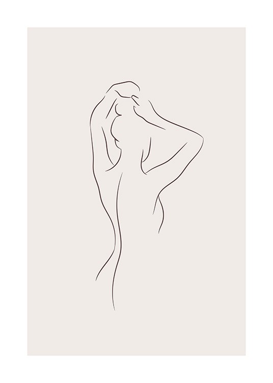 Simple Lines No1 Poster - Line art woman - desenio.com