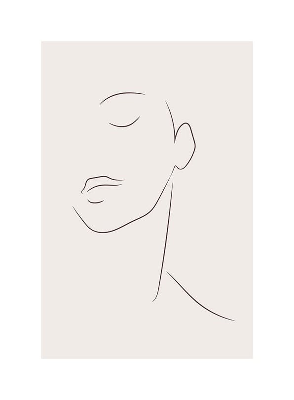 Simple Lines No2 Plakat (21x30 cm) - Kunstplakater