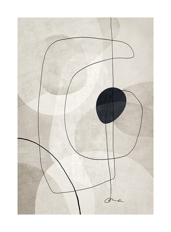Beige Graphics No1 Poster (100x150 cm)