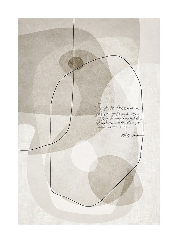 Beige Graphics No2 Plakat (50x70 cm)- Sztuka