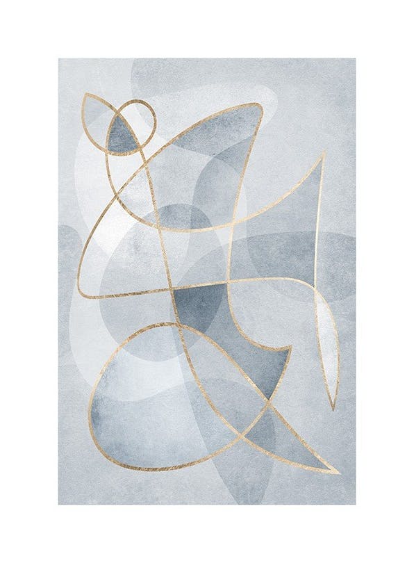 Abstract Blues No1 Plakat (50x70 cm)- Sztuka