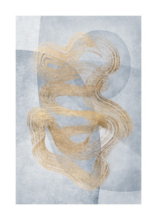 Golden Swirls No2 Affiche 0