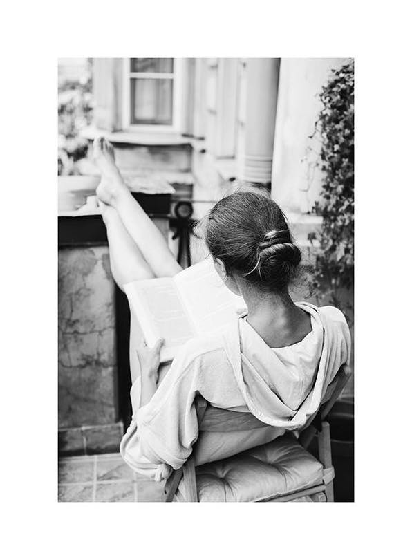 Reading Poster (50x70 cm)- Quadri e poster in bianco e nero