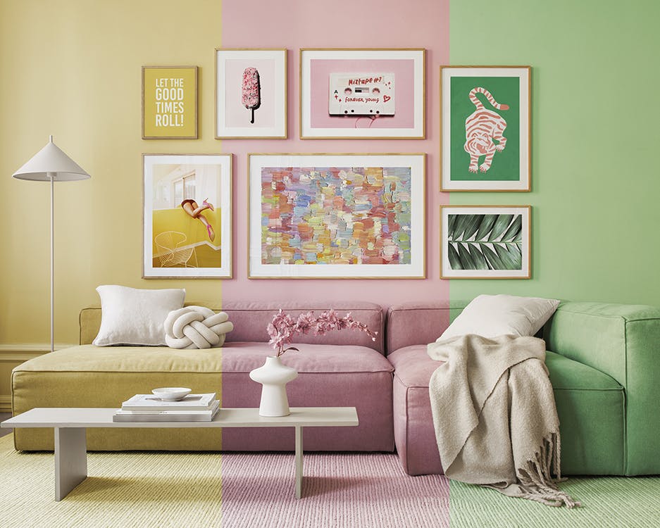 Yummy Colors gallery wall