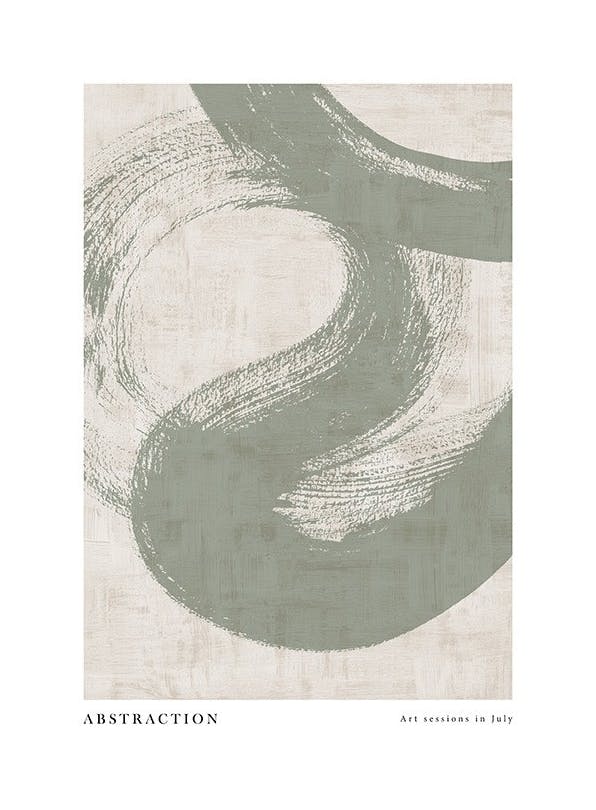 Green Abstraction No1 Poster (50x70 cm) - Kunstdrucke