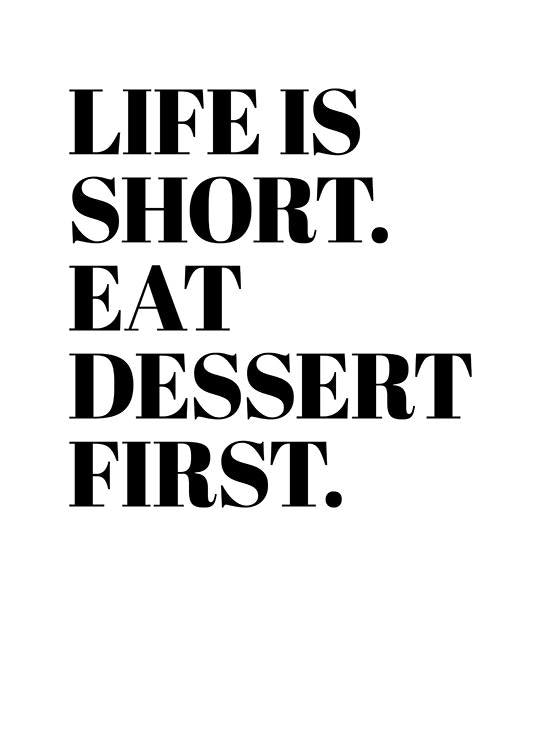 Eat Dessert First Poster 0