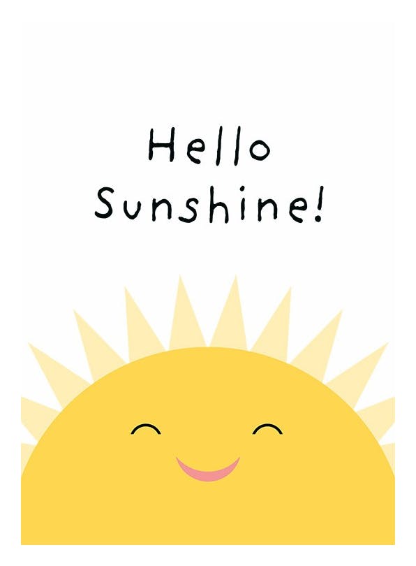 Hello Sunshine Poster (30x40 cm) - Kinderposter