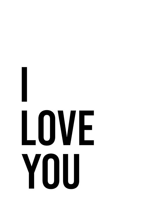 I love you print by Finlay and Noa