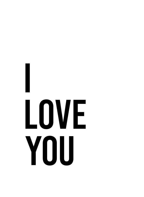 Prints - Dear Bed I Love You No2 Print (30x40 cm) - Text posters