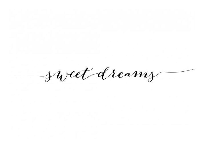 Sweet Dreams Line Poster (21x30 cm) - Poster mit Sprüchen