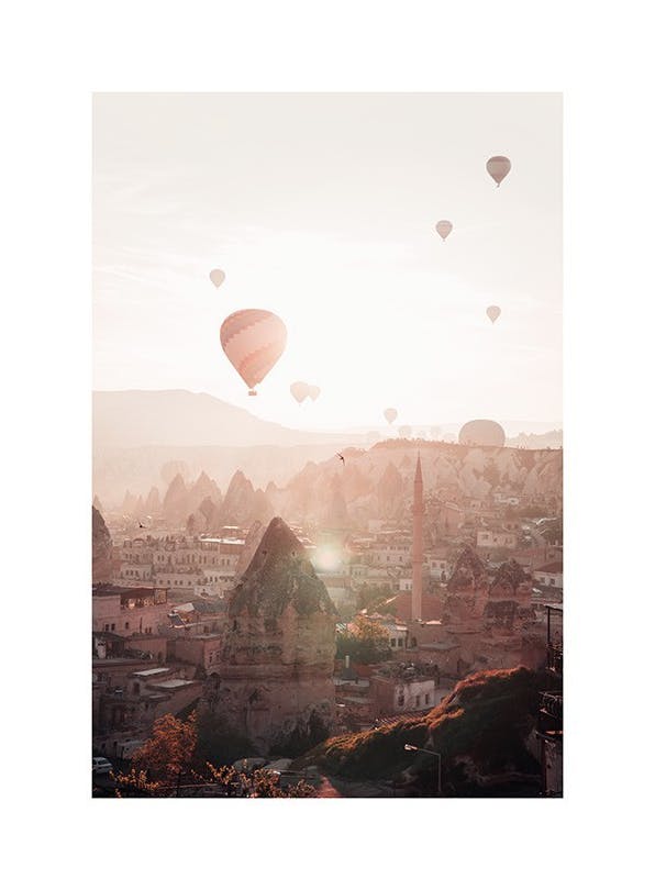 Air Balloons in Cappadocia Print (40x50 cm)