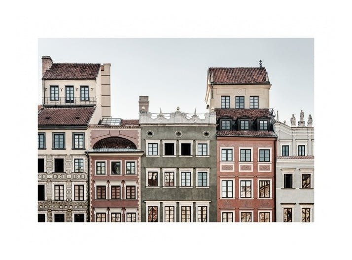 Old Town Facade Poster (30x40 cm) - Architectuur