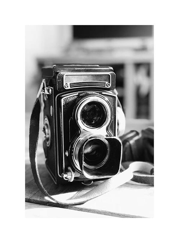 Old Style Camera Plakat (30x40 cm)- Czarno-białe zdjęcia