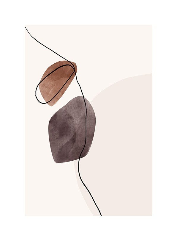 Watercolor Shapes No1 Plakat (50x70 cm)- Sztuka abstrakcyjna