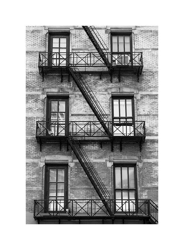 Prints - NY Fire Escape Print (50x70 cm) - Cities