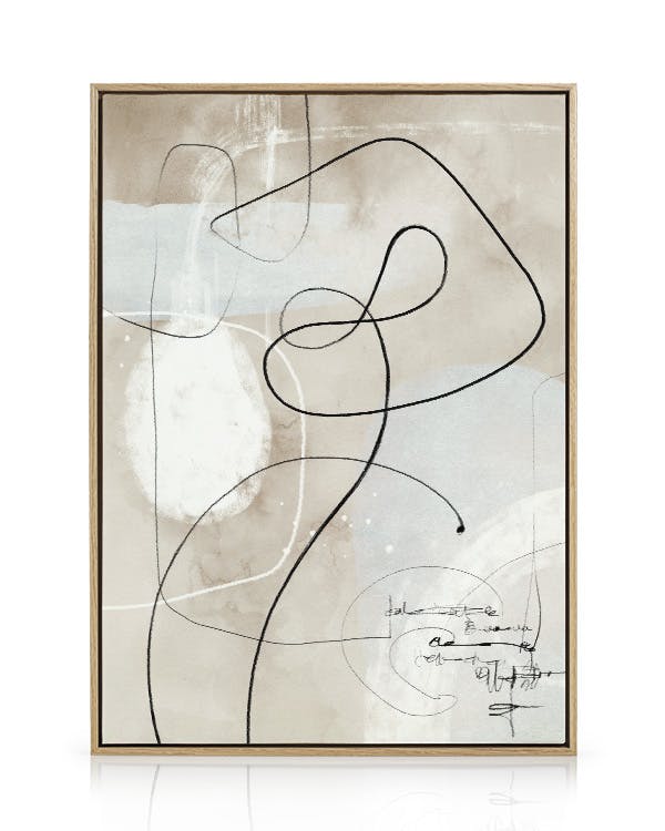 Soft Abstract Lines No1 Obraz na plátne (50x50 cm - Dubový rám)