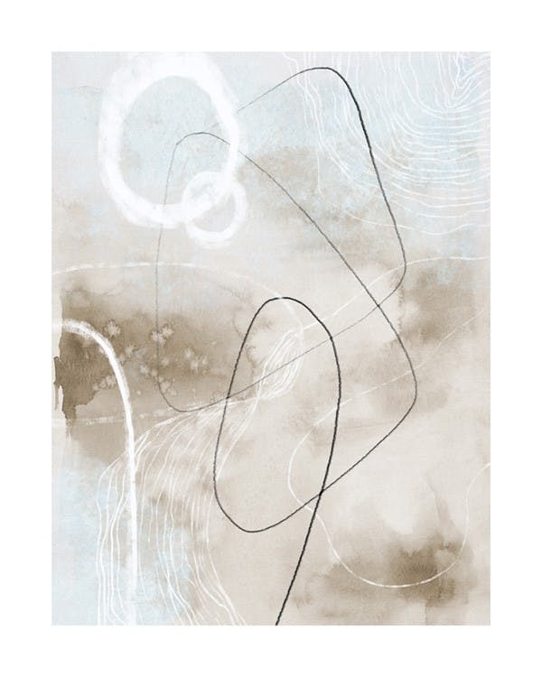 Soft Abstract Lines No2 Poster 0