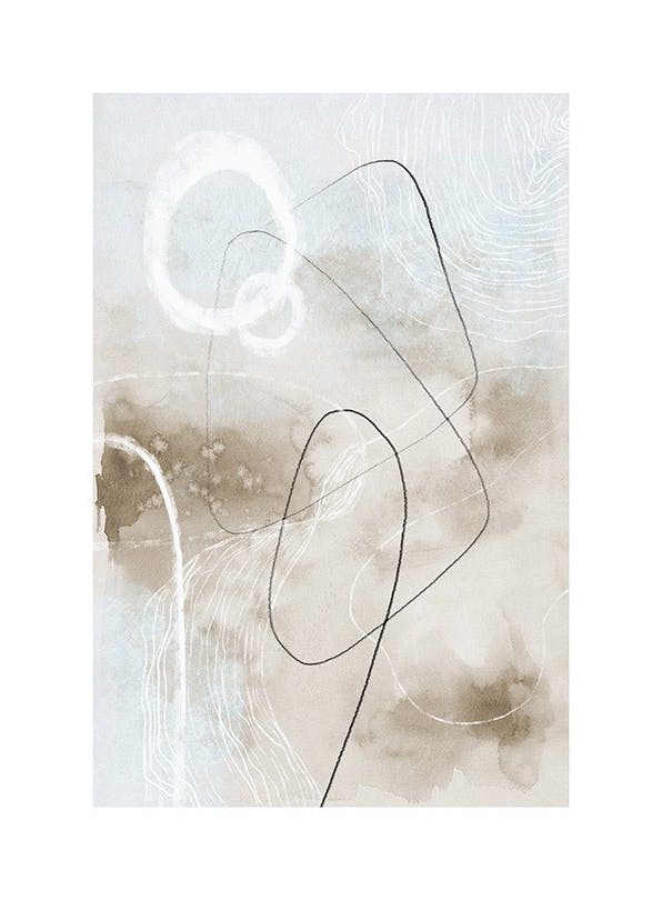 Soft Abstract Lines No2 Plakat (50x70 cm)- Sztuka abstrakcyjna
