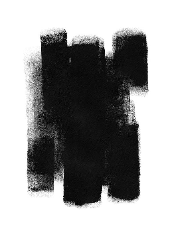 Paint it Black No1 Poster (50x70 cm) - Abstracte posters