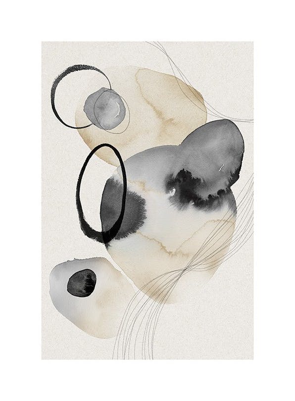 Watercolor Circles No2 Poster (50x70 cm)