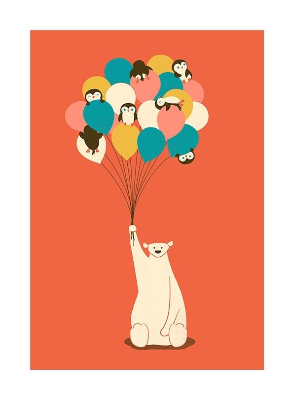 Penguin Bouquet Poster (30x40 cm) - Poster