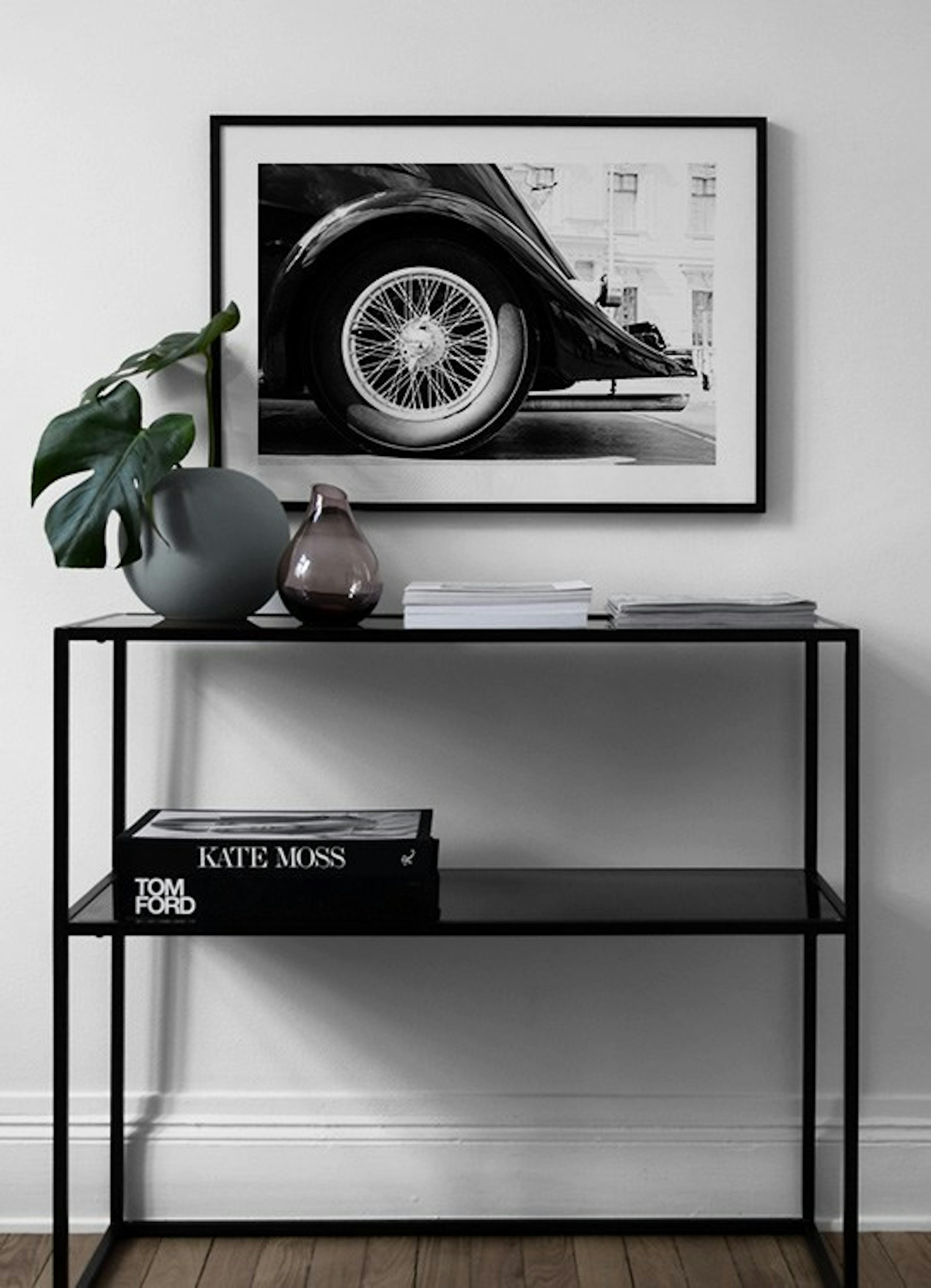 B&W Vintage Car Print