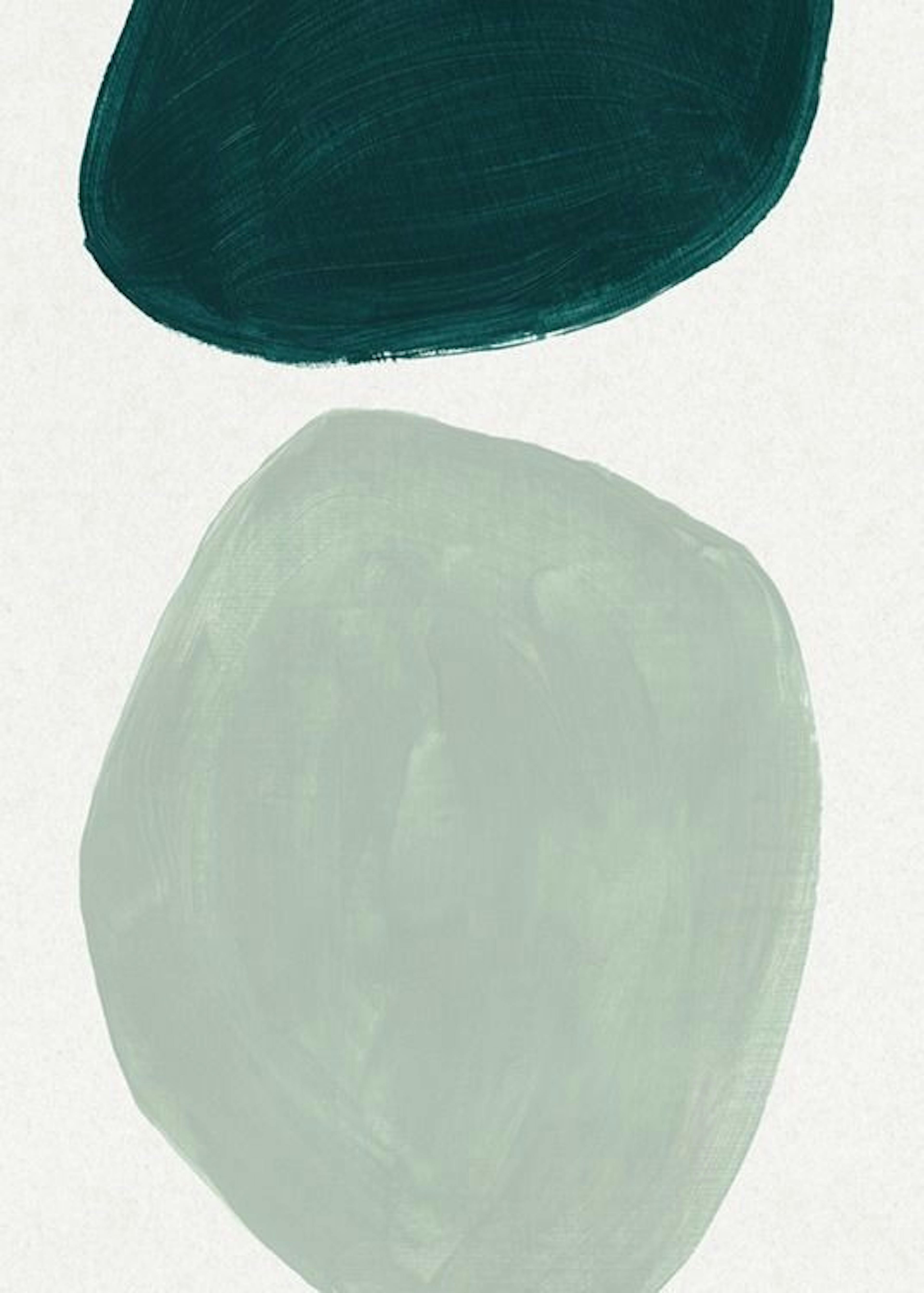 Green Shapes No1 Print 0