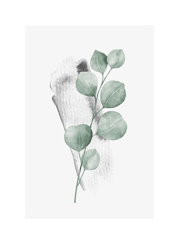 Watercolor Leaves No3 Plakat (50x70 cm)- Rośliny zielone