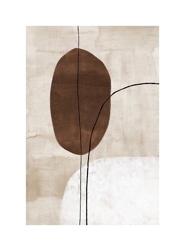 Prints - Abstract Lines and Shapes No2 Print (50x70 cm) - Abstract art prints