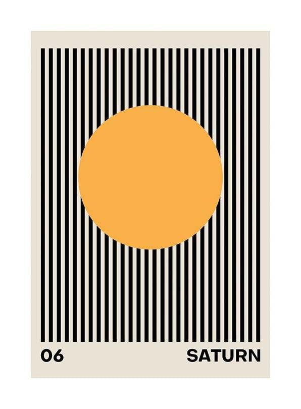 Saturn Space Poster (50x70 cm)