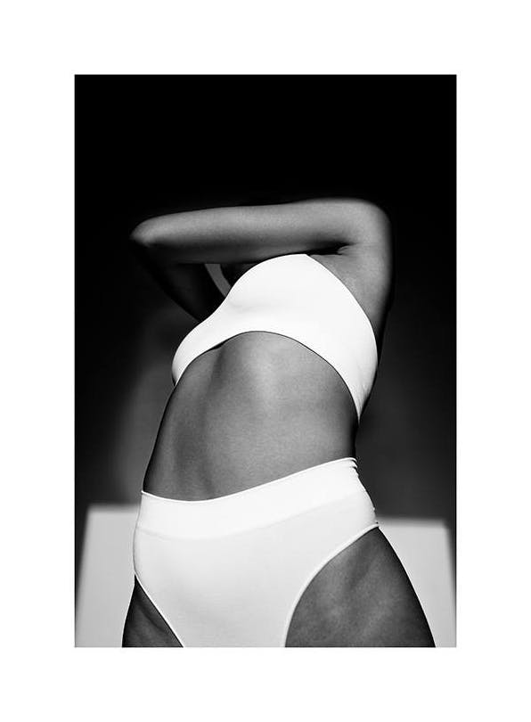 White Underwear Plakat (30x40 cm)- Czarno-białe zdjęcia