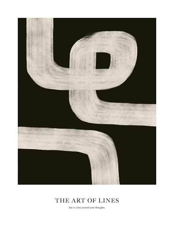 Art of Lines No1 Poster (50x70 cm) - Abstracte posters