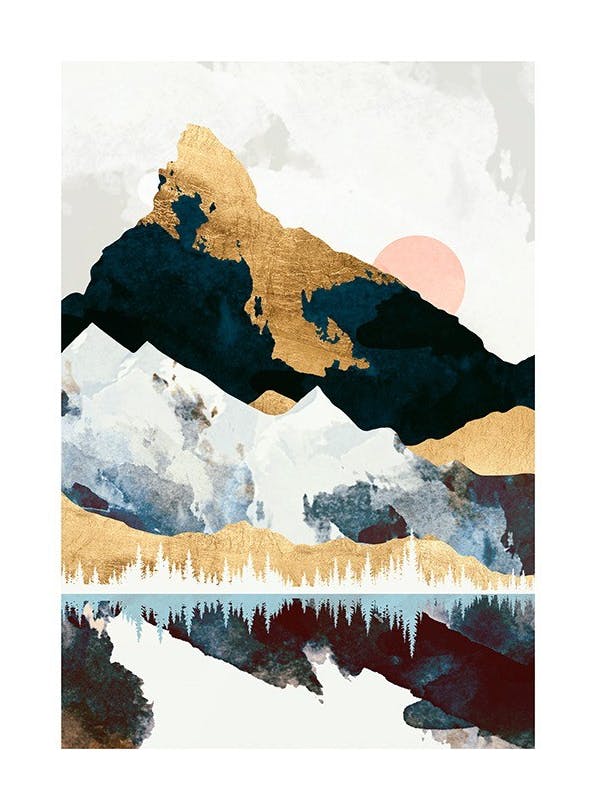 SpaceFrog Designs - Winters Day Affiche (30x40 cm) - SpaceFrog Designs