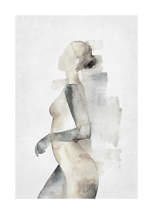 Watercolor Woman Plagát 0