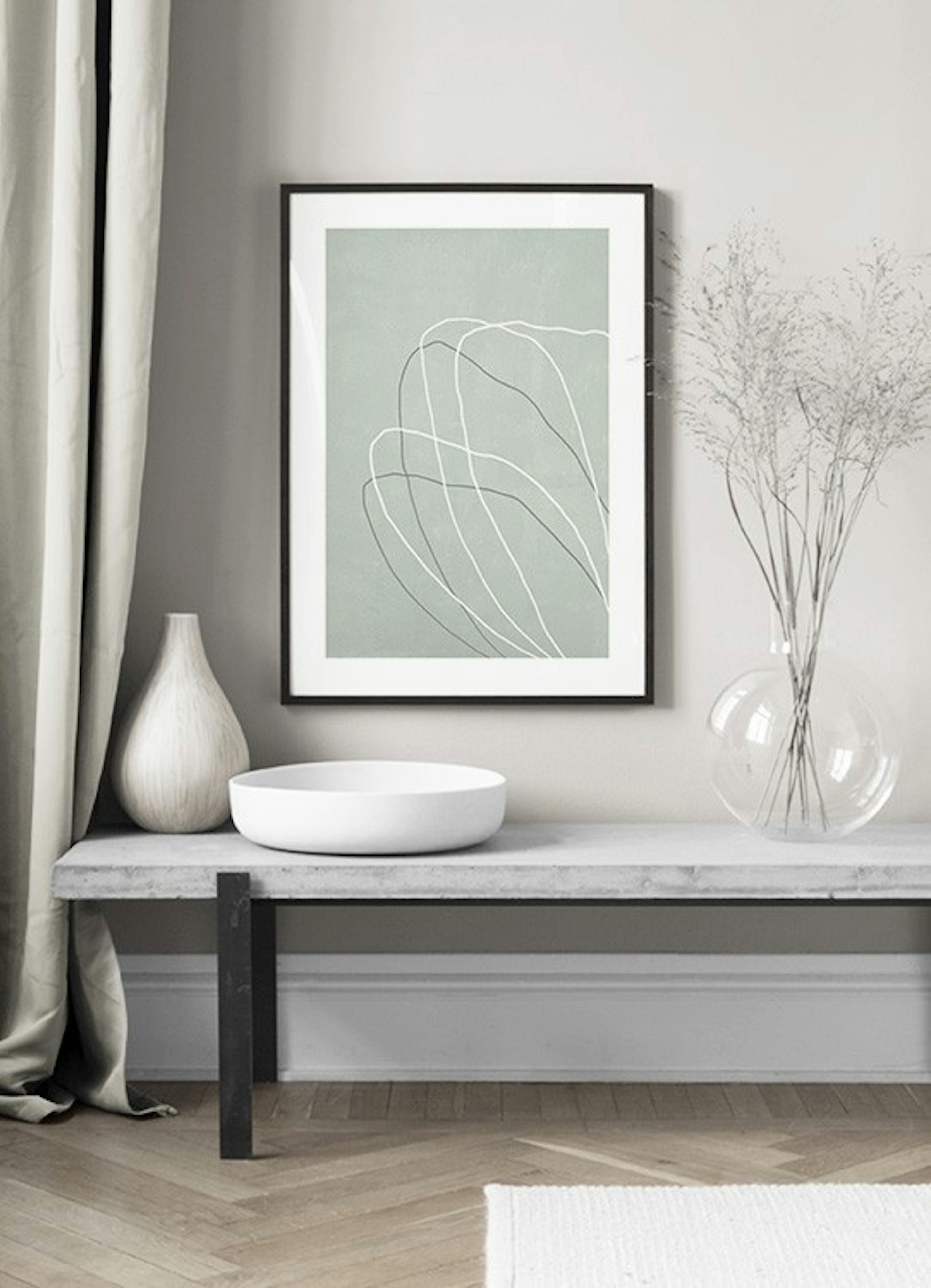 Floral Lines No2 Poster