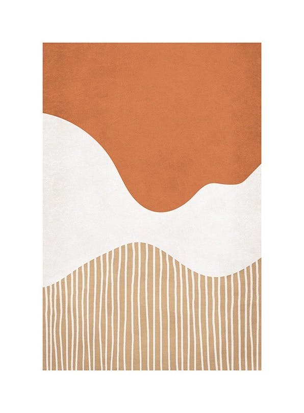 Abstract Shapes and Lines Plakat (50x70 cm)- Grafiki