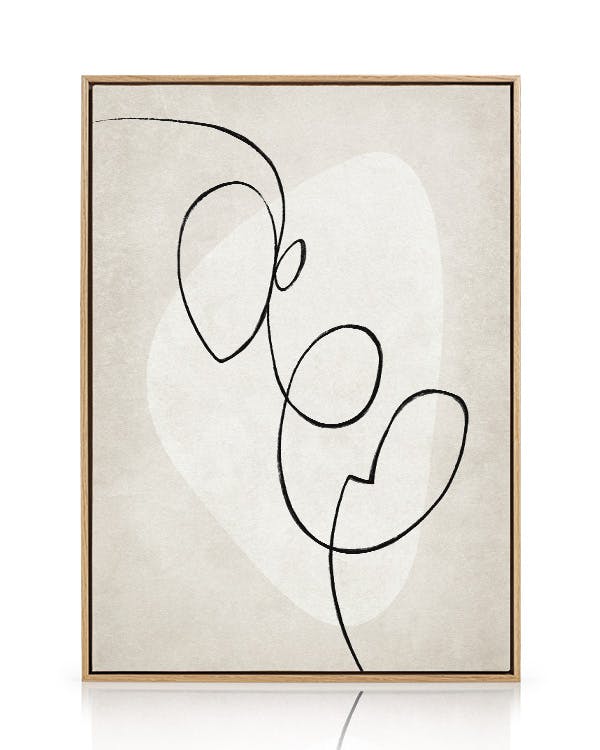 Canvas Prints Artful Lines No1 Canvas print (50x70 cm - Oak Frame)