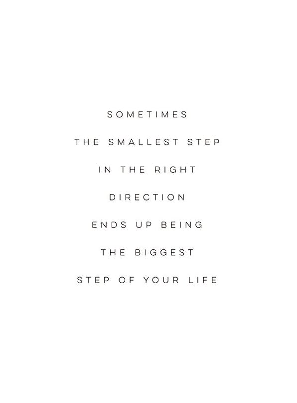 Prints - The Smallest Step Print (30x40 cm) - Text posters