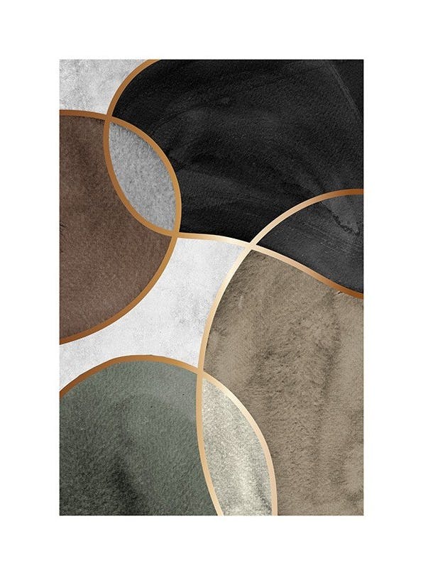 Golden Seams No1 Poster (30x40 cm)- Poster in oro e argento