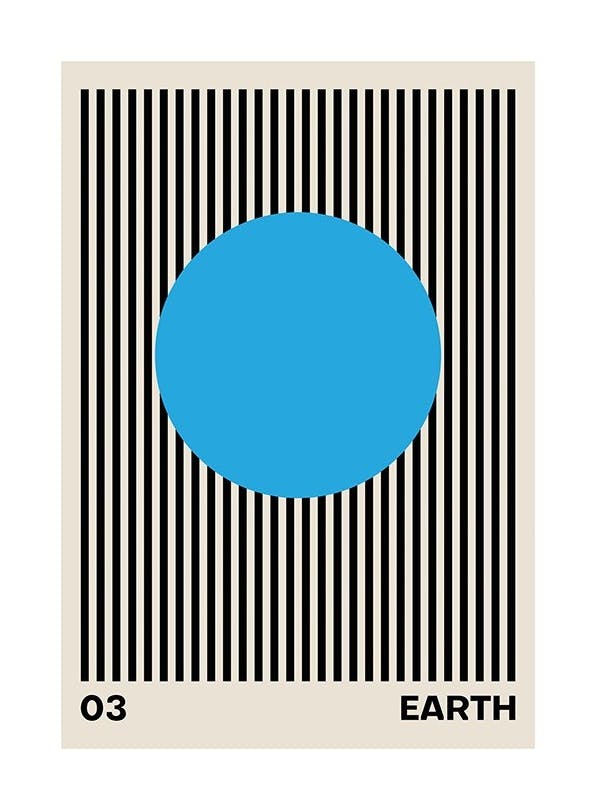 Earth 03 Affiche (30x40 cm) - Affiches art graphique
