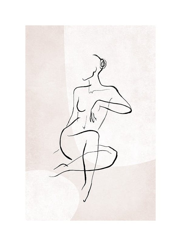 Prints - Female Sketch Forms No2 Print (30x40 cm) - Line Art prints