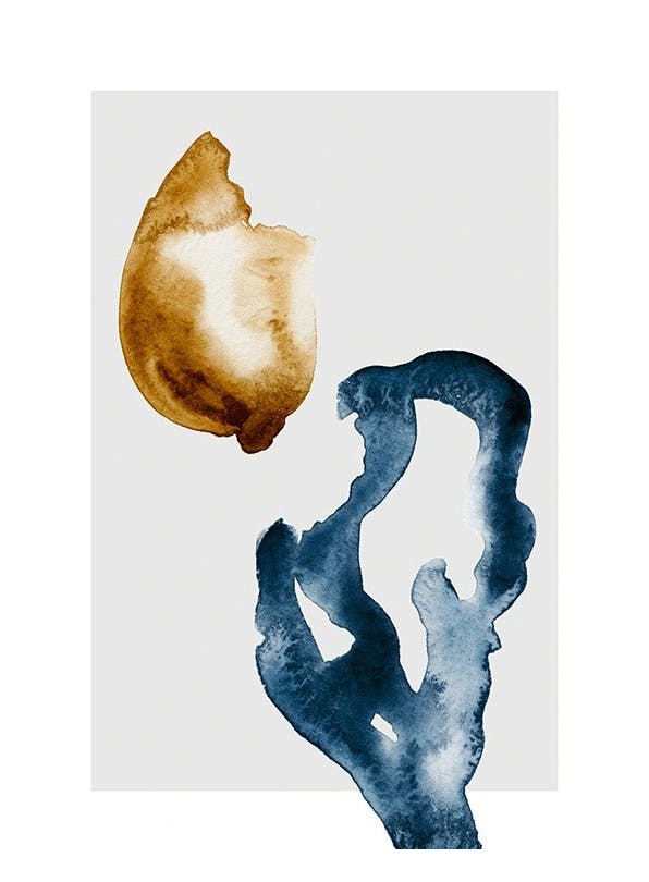 Prints - Abstract Floral No1 Print (30x40 cm) - Watercolour paintings