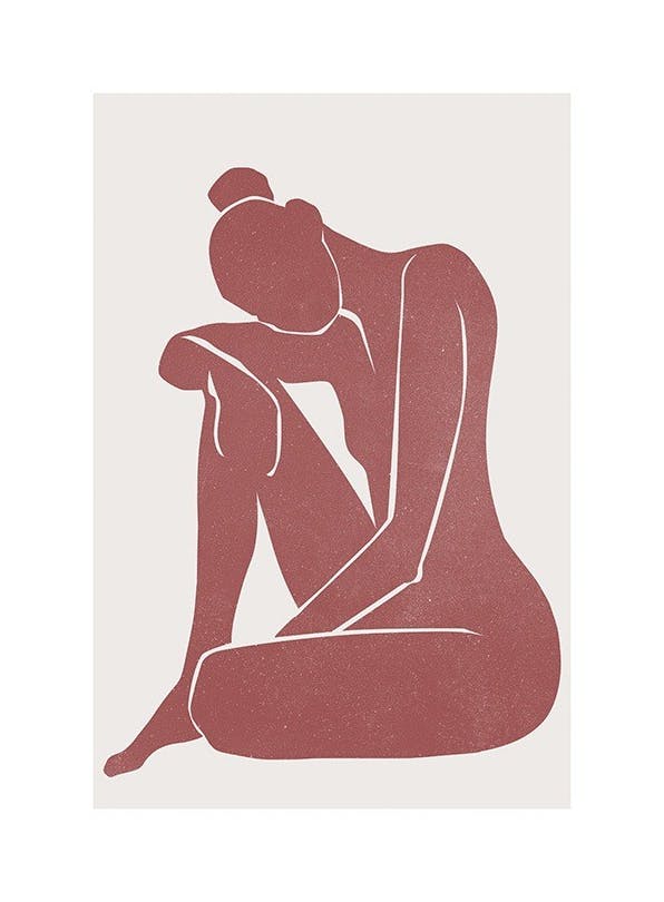 Burnt Sienna Figure Poster (50x70 cm)