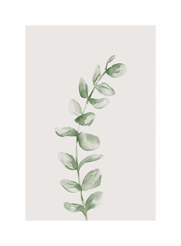 Painted Leaf No1 Plakat (30x40 cm)- Obrazy akwarelowe